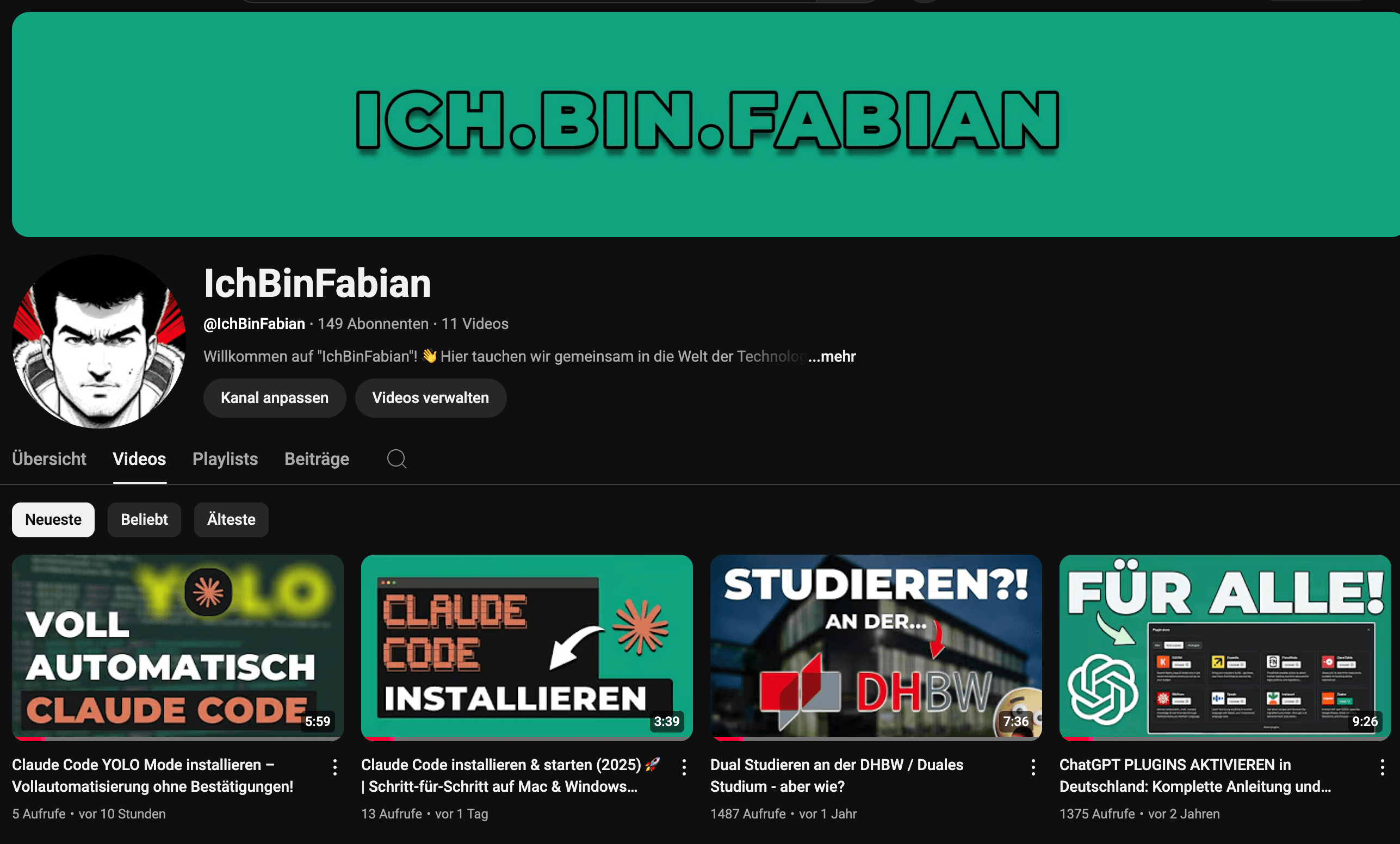 IchBinFabian YouTube